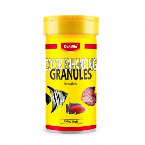 מזון מגורען המכיל מחזקי צבע לכל סוגי דגי הנוי