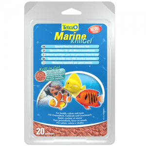 תוסף מזון המכיל סרטני קריל במצב ג'לי לכל סוגי דגי המים המלוחים